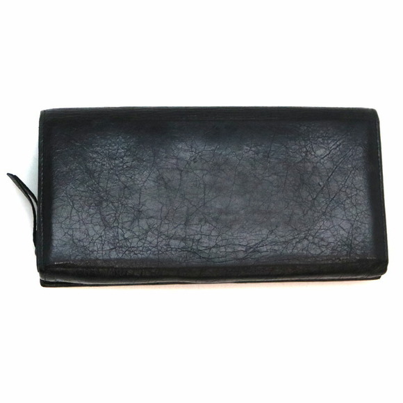 Balenciaga Long Black Leather Wallet Continental - Picture 1 of 6